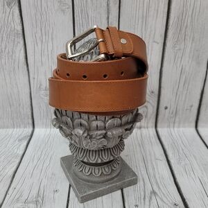 Men's Tan Leather Belt, Sz 52